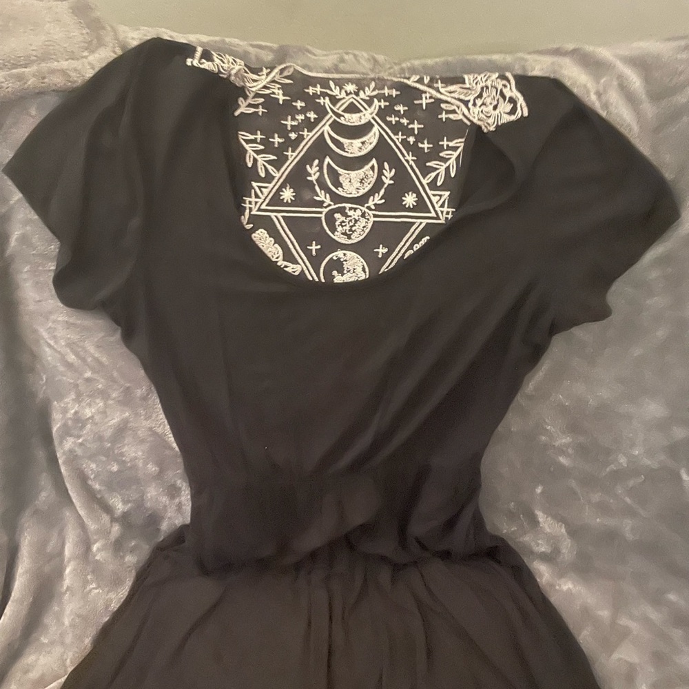 Black and lace dress